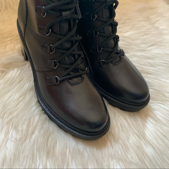 New! MARC FISHER Laboni Leather Combat Boots - Picture 7 of 10